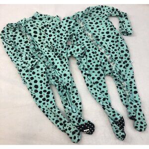 Posh Peanut Newborn Teal Animal Print Bundle Of 2